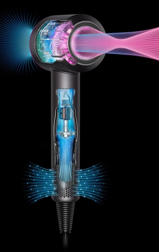 Фен Dyson Supersonic HD03, Белый, 4 насадки